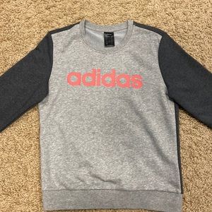 GRAY “ADIDAS” CREW NECK